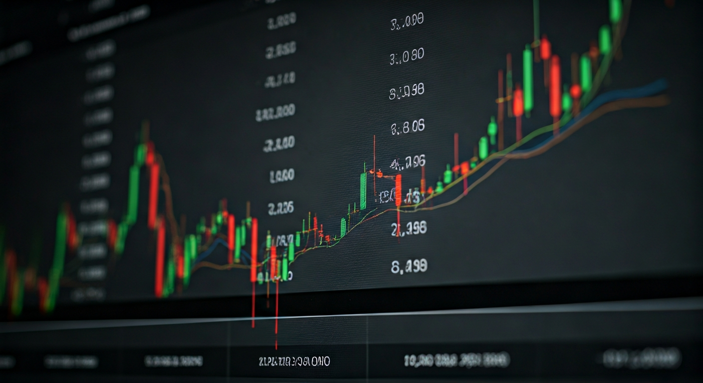 Close-up view of forex currency pairs on a trading platform with annotations showing session overlaps and volatility zones for guided learning practice